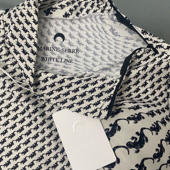 MARINE SERRE Large 
Printed stretch-jersey top - Picture 3 of 5